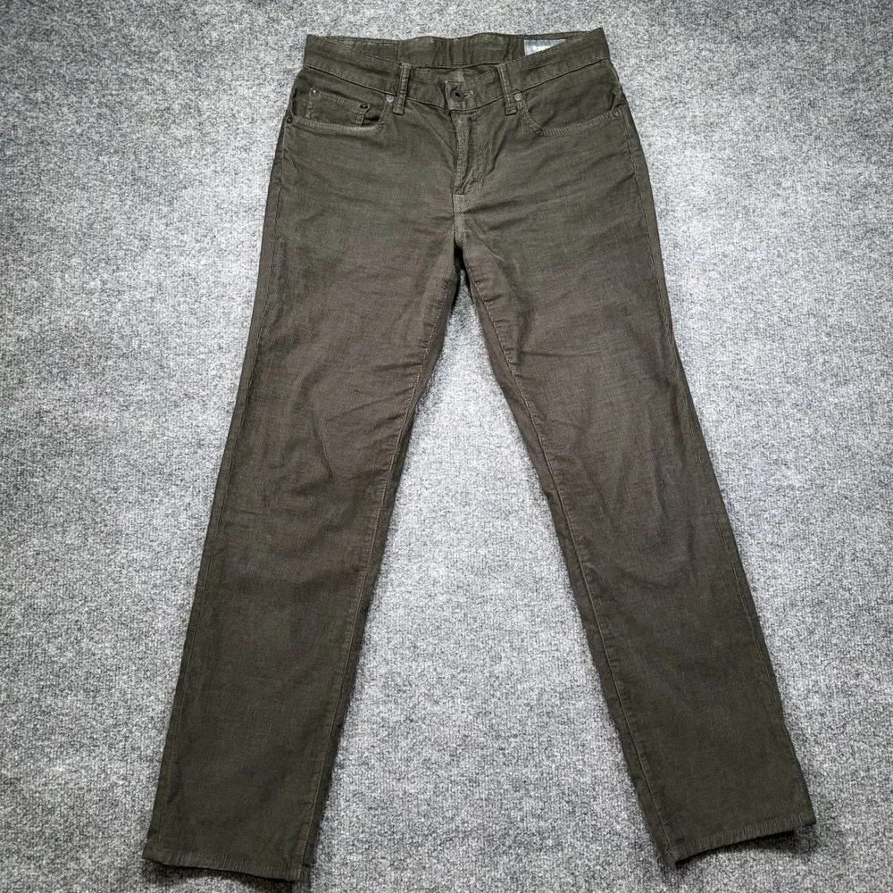 Bonobos Corduroy Pants Men's 30x30 Green Straight Stretch‎ Outdoor Casual Chino